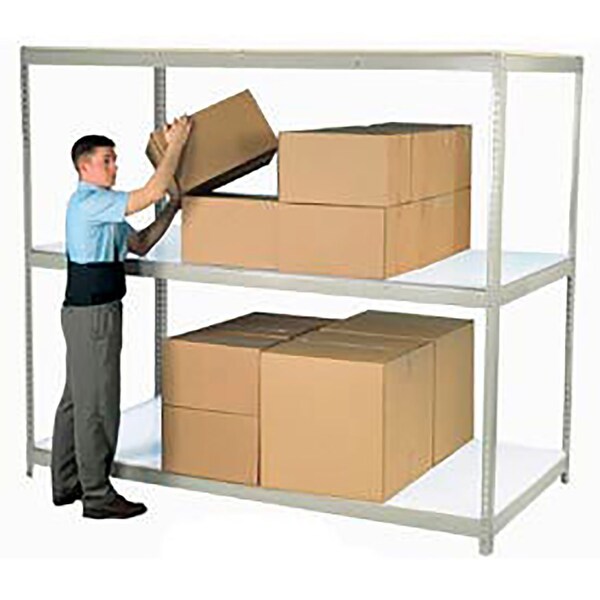 Additional Shelf With Laminated Deck 96W x 36H, Gray